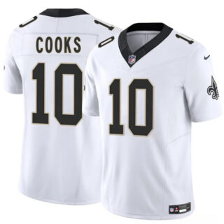 Men's New Orleans Saints #10 Brandin Cooks White 2025 F.U.S.E Vapor Limited Stitched Football Jersey