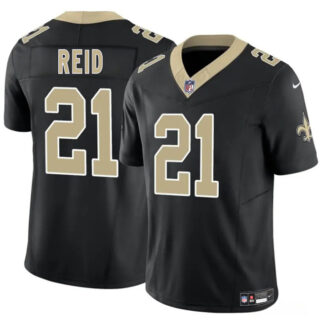 Men's New Orleans Saints #21 Justin Reid Black 2025 F.U.S.E Vapor Limited Stitched Football Jersey