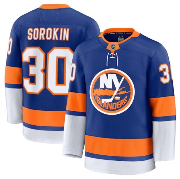 Men's New York Islanders #30 Ilya Sorokin Royal 2024-25 Home Stitched Hockey Jersey