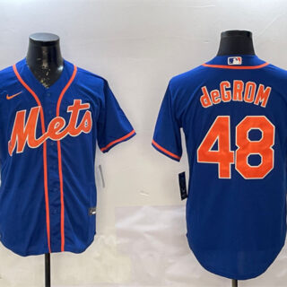 Men's New York Mets #48 Jacob DeGrom Royal 2025 Spring Training Cool Base Stitched Baseball Jersey