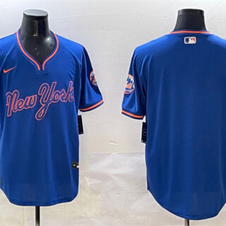 Men's New York Mets Blank Royal 2025 Spring Training Stitched Baseball Jersey