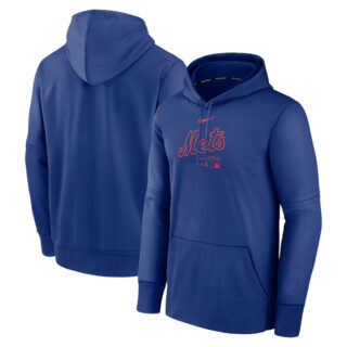 Men's New York Mets Royal Collection Practice Performance Pullover Hoodie