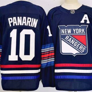 Men's New York Rangers #10 Artemi Panarin Navy 2024-25 Stitched Jersey