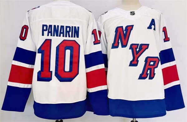 Men's New York Rangers #10 Artemi Panarin White 2024-25 Stadium Series Stitched Jersey