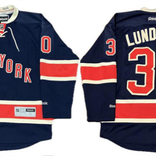 Men's New York Rangers #30 Henrik Lundqvist Navy Stitched Hockey Jersey