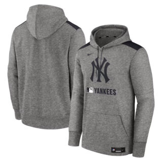 Men's New York Yankees Heather Charcoal Collection Performance Pullover Hoodie
