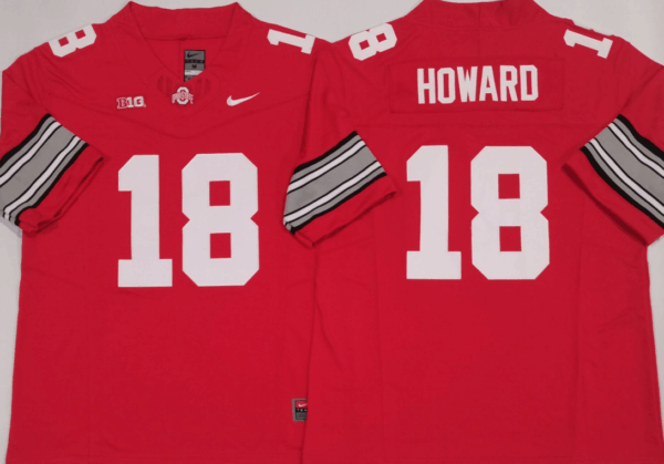 Men's Ohio State Buckeyes #18 Will Howard Red 2025 F.U.S.E. Limited Stitched Jersey