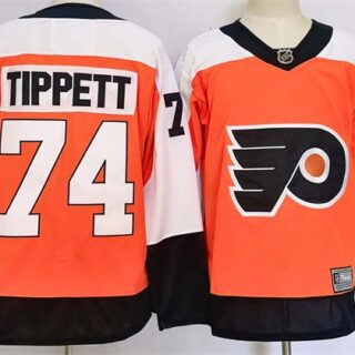 Men's Philadelphia Flyers #74 Owen Tippett Orange 2024 Stitched Jersey
