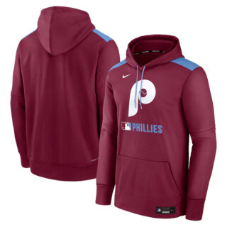 Men's Philadelphia Phillies Burgundy Collection Performance Pullover Hoodie