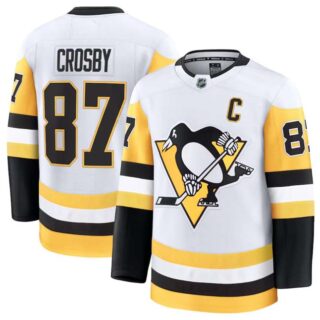 Men's Pittsburgh Penguins Active Player Custom White 2024-25 Away Stitched Hockey Jersey