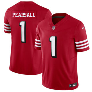 Men's San Francisco 49ers #1 Ricky Pearsall New Red 2025 F.U.S.E. Vapor Untouchable Limited Stitched Football Jersey