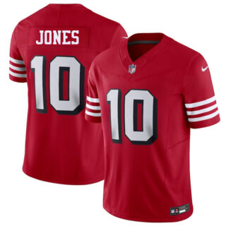 Men's San Francisco 49ers #10 Mac Jones New Red 2025 F.U.S.E. Vapor Untouchable Limited Stitched Football Jersey