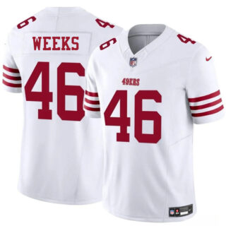 Men's San Francisco 49ers #46 Jon Weeks White 2025 F.U.S.E. Vapor Untouchable Limited Stitched Football Jersey