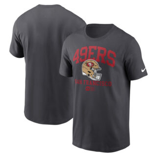 Men's San Francisco 49ers Anthracite Helmet Essential T-Shirt