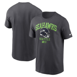 Men's Seattle Seahawks Anthracite Helmet Essential T-Shirt