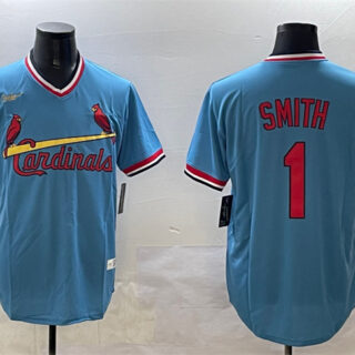 Men's St. Louis Cardinals #1 Ozzie Smith Blue Stitched Baseball Jersey
