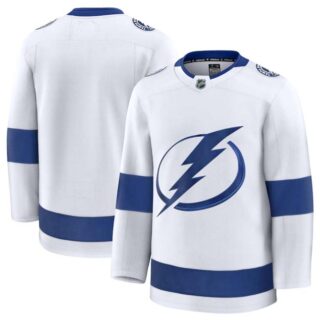 Men's Tampa Bay Lightning Blank White 2024-25 Away Stitched Hockey Jersey