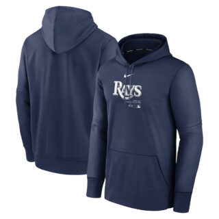Men's Tampa Bay Rays Navy Collection Practice Performance Pullover Hoodie