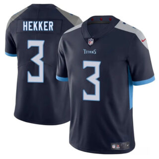 Men's Tennessee Titans #3 Johnny Hekker Navy 2025 Vapor Untouchable Stitched Jersey