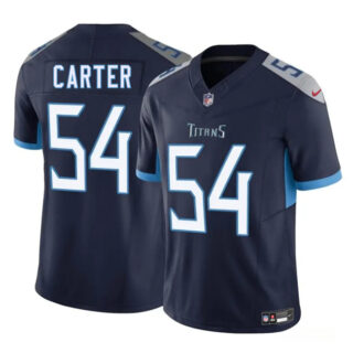 Men's Tennessee Titans #54 Lorenzo Carter Navy 2025 F.U.S.E. Vapor Limited Stitched Football Jersey