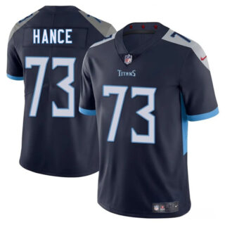 Men's Tennessee Titans #73 Blake Hance Navy 2025 Vapor Limited Stitched Football Jersey