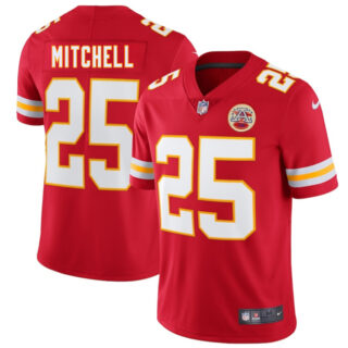Men's Kansas City Chiefs #25 Elijah Mitchell Red 2025 Vapor Untouchable Limited Stitched Football Jersey