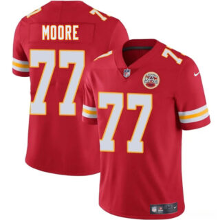 Men's Kansas City Chiefs #77 Jaylon Moore Red 2025 Vapor Untouchable Limited Stitched Football Jersey