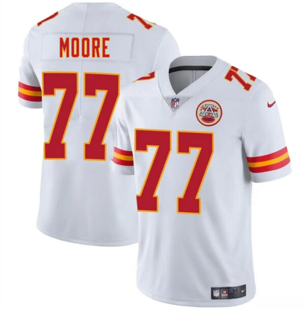 Men's Kansas City Chiefs #77 Jaylon Moore White 2025 Vapor Untouchable Limited Stitched Football Jersey