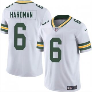 Men's Green Bay Packers #6 Mecole Hardman White 2025 Vapor Untouchable Limited Football Stitched Jersey