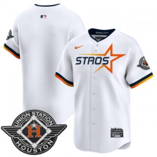 Men's Houston Astros Blank White 2025 City Connect Limited Stitched Baseball Jersey
