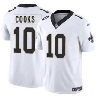 Men's New Orleans Saints #10 Brandin Cooks White 2025 F.U.S.E Vapor Limited Football Stitched Jersey