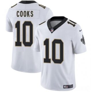Men's New Orleans Saints #10 Brandin Cooks White 2025 Vapor Limited Football Stitched Jersey