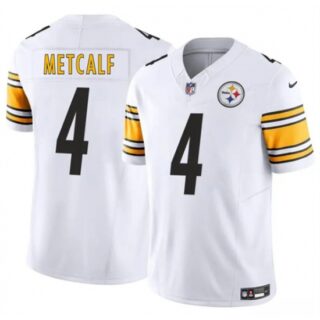 Men's Pittsburgh Steelers #4 DK Metcalf White 2024 F.U.S.E. Vapor Untouchable Limited Football Stitched Jersey