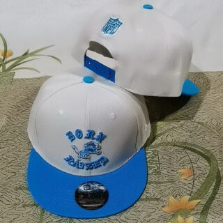 NFL Detroit Lions Born Raised Snapback Hat White Blue