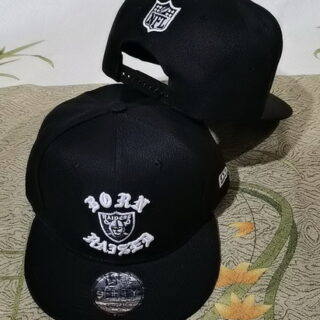 NFL Las Vegas Raiders Born Raised Snapback Hat Black