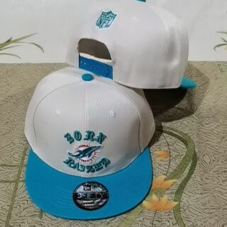 NFL Miami Dolphins Born Raised Snapback Hat White Blue