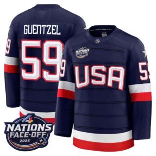 USA 4 Nations Face-Off 2025 Premium Jake Guentzel 59 All Stitched Jersey