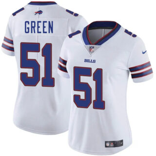 Women's Buffalo Bills #51 Kendrick Green White Vapor Stitched Football Jersey(Run Small)