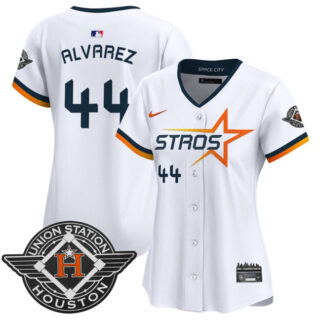 Women's Houston Astros #44 Yordan Alvarez White 2025 City Connect Limited Stitched Baseball Jersey(Run Small)