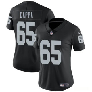 Women's Las Vegas Raiders #65 Alex Cappa Black 2025 Vapor Stitched Jersey(Run Small)