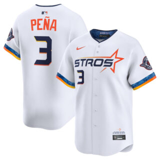 Youth Houston Astros #3 Jeremy Pena White 2025 City Connect Limited Stitched Baseball Jersey
