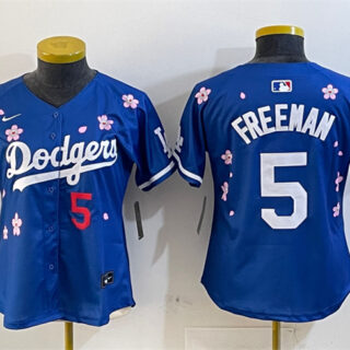 Youth Los Angeles Dodgers #5 Freddie Freeman Royal 2025 Tokyo Series Limited Stitched Baseball Jersey