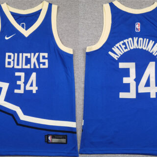 Youth Milwaukee Bucks #34 Giannis Antetokounmpo Blue City Edition Stitched Basketball Jersey
