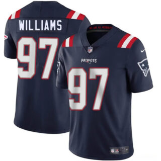 Youth New England Patriots #97 Milton Williams Navy 2025 Vapor Limited Stitched Football Jersey