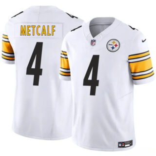Youth Pittsburgh Steelers #4 DK Metcalf White 2023 F.U.S.E. Vapor Untouchable Limited Stitched Football Jersey