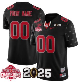 Custom Ohio State Buckeyes 2024 National Champions Limited Jersey N2 Black Limited