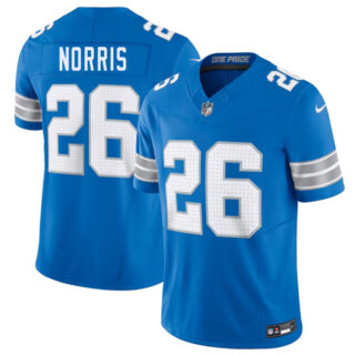 Men's Detroit Lions #26 Morice Norris Blue 2025 F.U.S.E. Vapor Limited Stitched Jersey