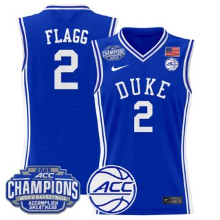Men's Duke Blue Devils 2025 ACC Conference Tournament Champions Basketball Jersey Royal Cooper Flagg 2