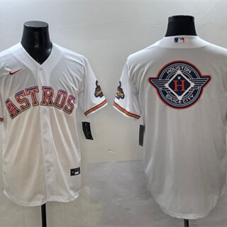 Men's Houston Astros Team Big Logo White Mexico Cool Base Stitched Baseball Jersey