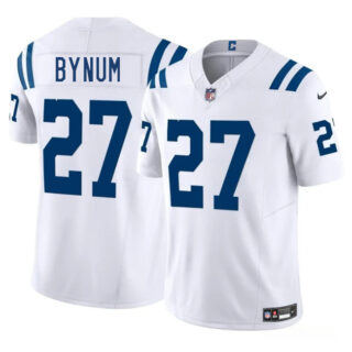 Men's Indianapolis Colts #27 Cam Bynuml White 2025 F.U.S.E. Vapor Limited Stitched Football Jersey
